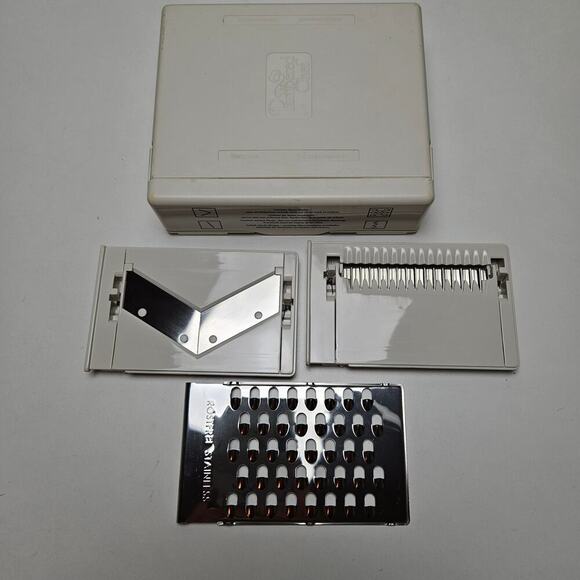 Pampered Chef Mandoline 3pc Blades + Box Only Replacement - Picture 2 of 6